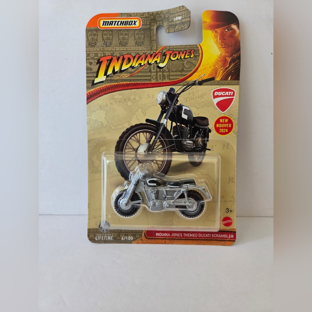 Indiana Jones Matchbox Ducati Scrambler 2024 Collection Motorcycle